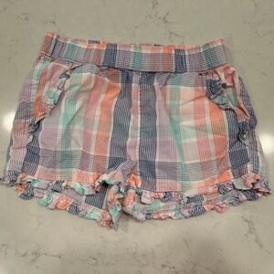 Crewcuts Multicolor Plaid Ruffle Kids Shorts